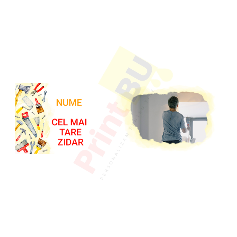 Cana Personalizata - Metalica Emailata - Zidar - Nume si Poza  - 1