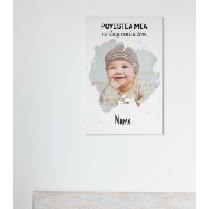 Tablou Canvas Personalizat - Povestea Mea - Nume si Poza  - 2