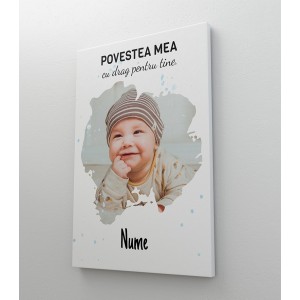 Tablou Canvas Personalizat - Povestea Mea - Nume si Poza  - 1