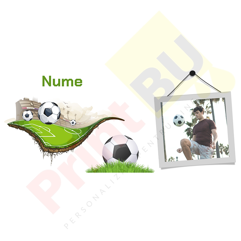 Cana Personalizata - Teren Fotbal - Nume cu Poza  - 1