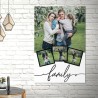 Tablou canvas personalizat vertical family, colaj 4 poze  - 2