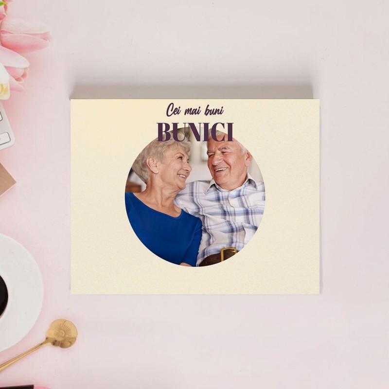 Cutie bomboane personalizata pentru "Cei mai bun bunici" si poza
