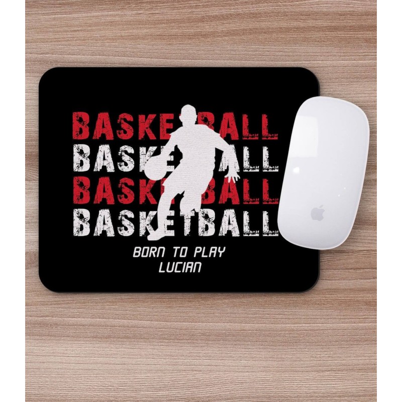 Mousepad Personalizat - Dreptunghi - Basketball si Nume  - 1