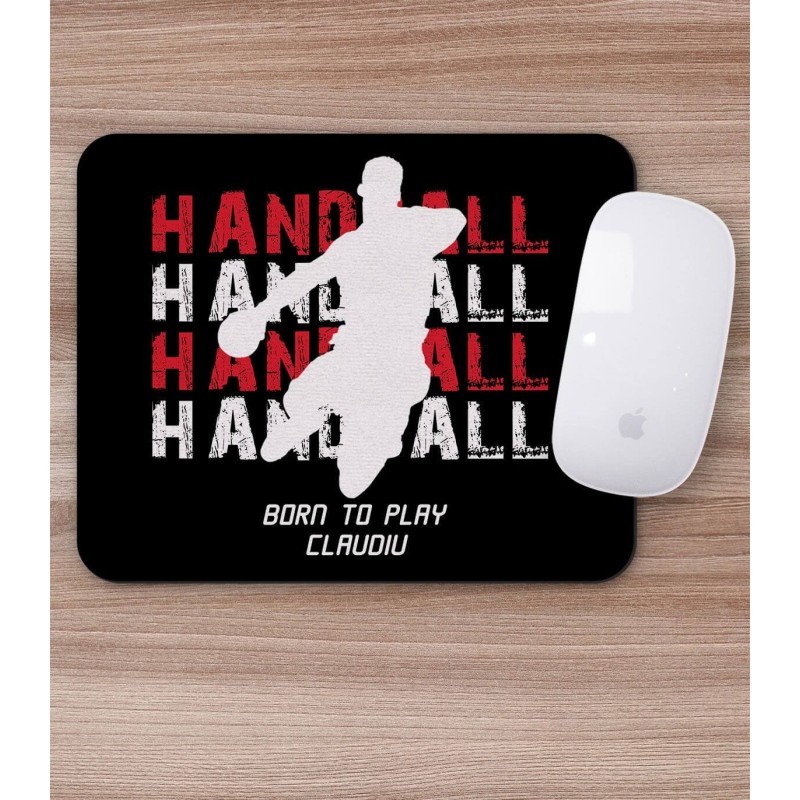 Mousepad Personalizat - Dreptunghi - Handball + Nume  - 2