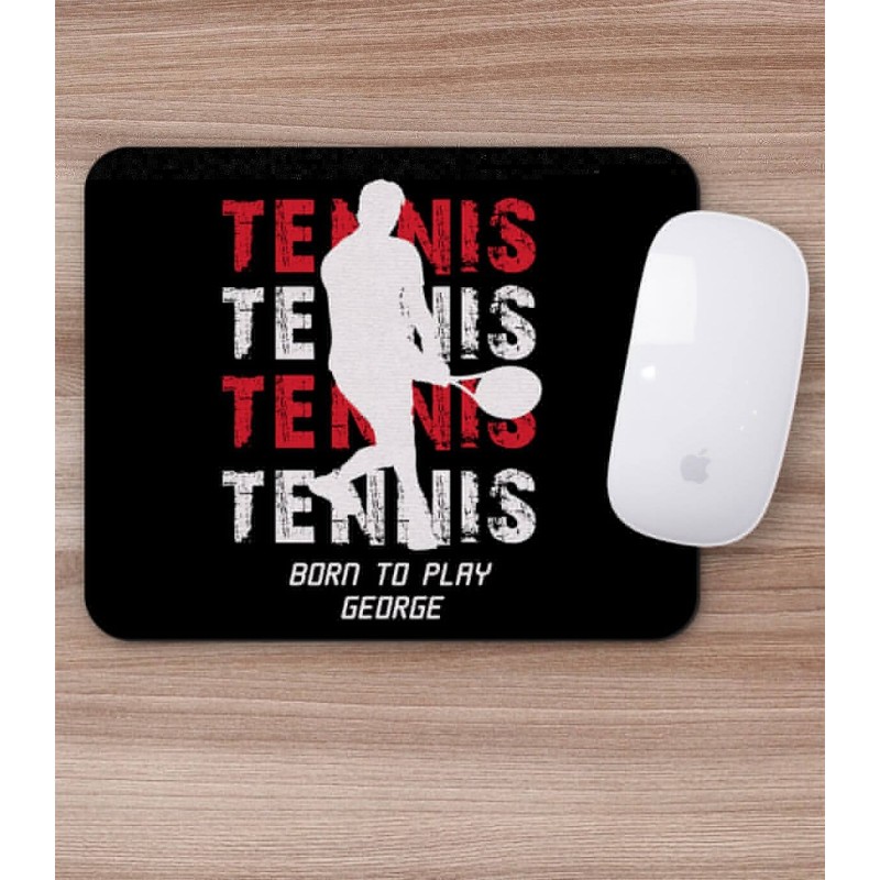 Mousepad Personalizat - Dreptunghi - Tennis + Nume  - 1