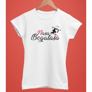 Tricou Personalizat Femei - Nasa Bogatasa - Printbu.ro - 1