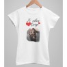 Tricou Personalizat Femei - Te iubesc - Nume + Poza  - 1