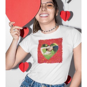 Tricou Personalizat Femei - Poza Inima  - 2