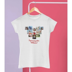 Tricou Personalizat Femei - Set de 11 Poze in Forma de Inima si Text  - 3