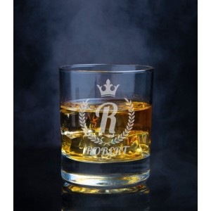Pahar Whisky Personalizat - Initiala - Nume  - 2